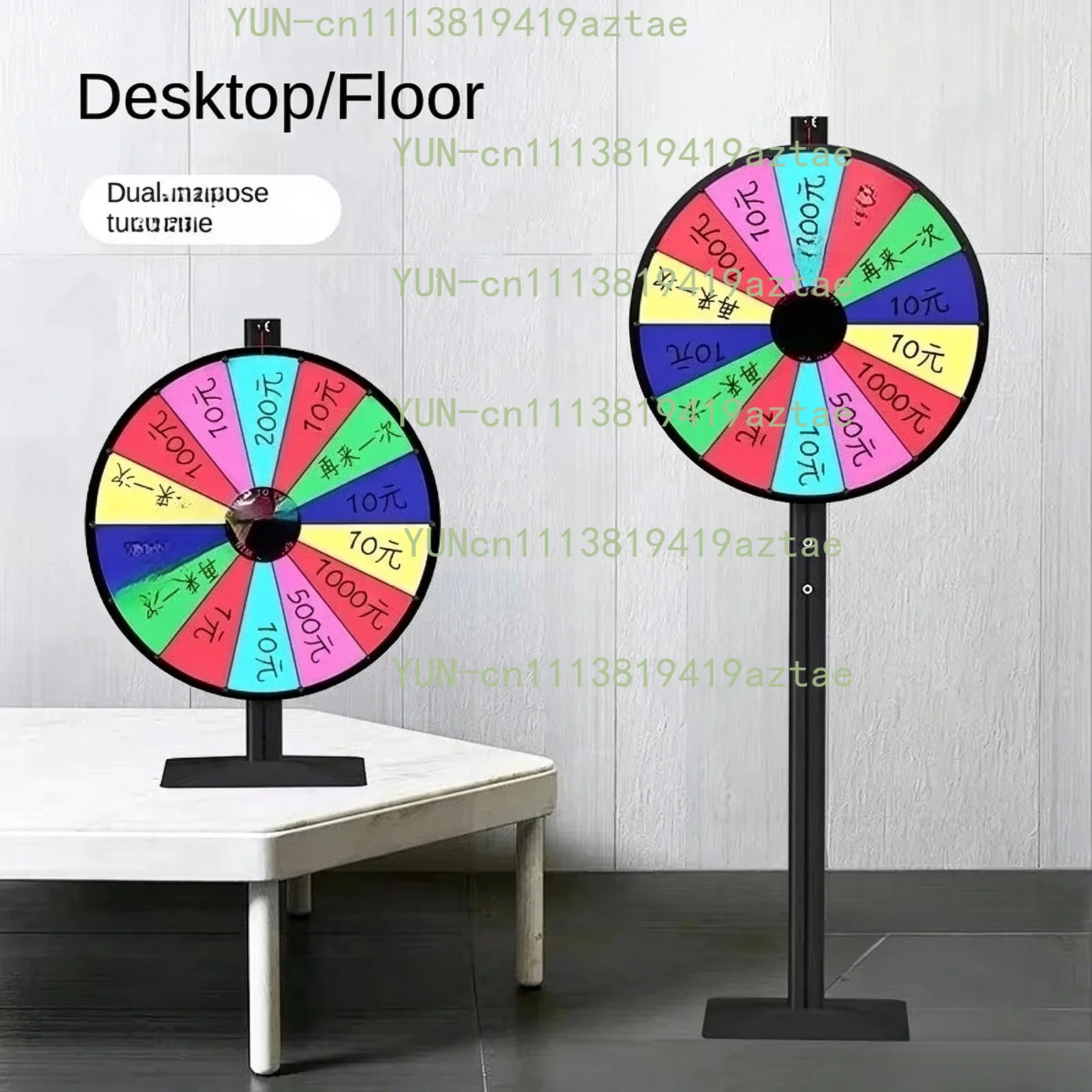 Spinning Prize Wheel 12 Slots Spinning Wheel Tabletop or Floor Standing Win Fortune Spin Games in Party Pub
