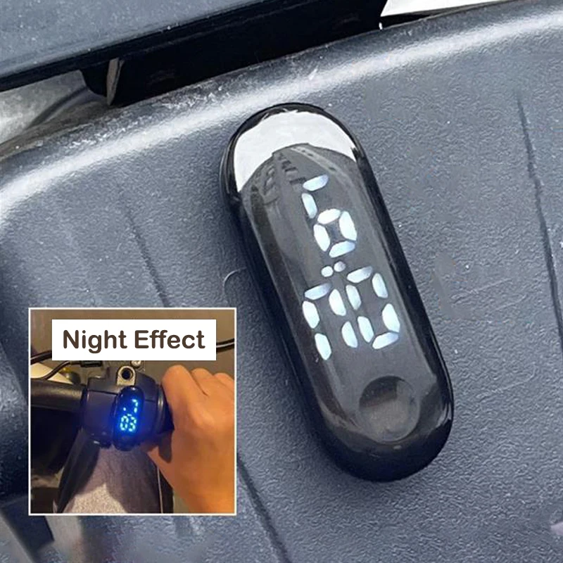 Portable Motorcycle Electric Vehicle Onboard Time Display Stickable Waterproof Luminous Digital Watch for Motorbike
