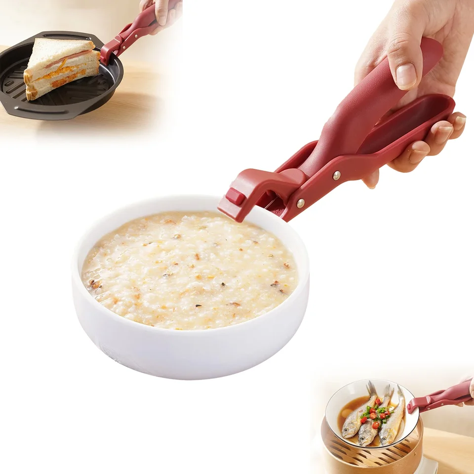 Anti-scald Clip Silicone Kitchen Anti Scald Plate Bowl Dish Pot Holder Anti-hot Clip Lifter Kitchen Accessories Gadget, image 2
