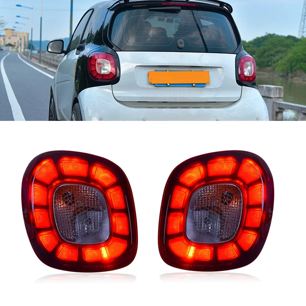 

Стайлинг автомобиля задний фонарь для Mercedes-Benz Smart Taillights 2015-2019 для умных светодиодных задних фонарей + указатель поворота + тормоз + светодиодный фонарь заднего хода