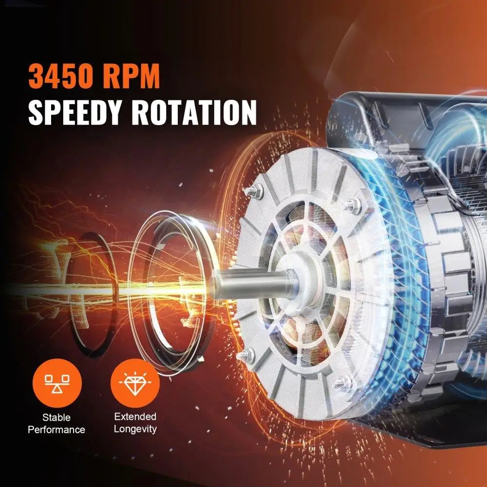 3.7HP Air Compressor ไฟฟ้ามอเตอร์ 230V 17.2A 3450RPM 56 กรอบตามเข็มนาฬิกาทวนเข็มนาฬิกาหมุนโรงงานการตั้งค่า CCW