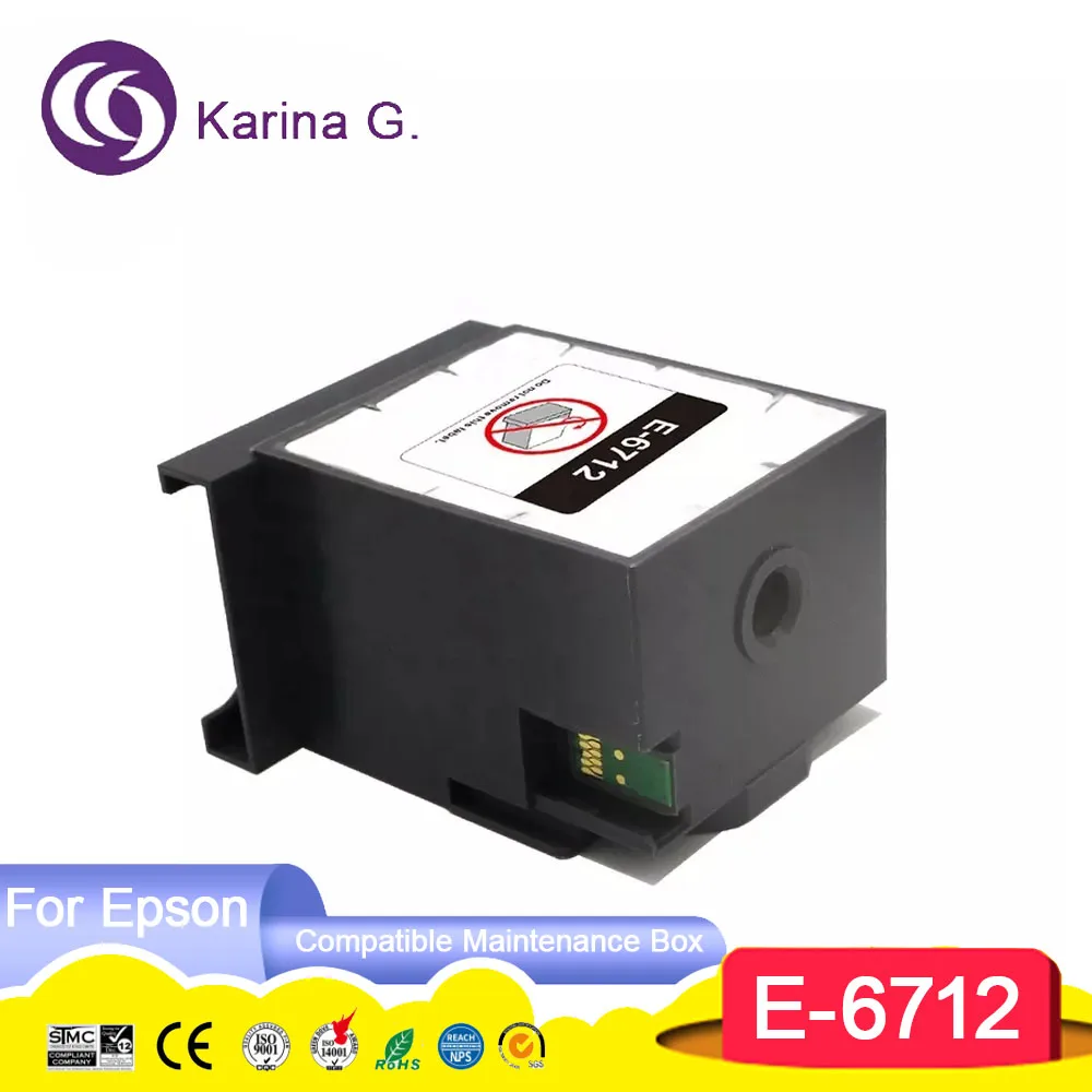 

T6712 T671200 Compatible Ink Maintenance Box T6712 for Epson WorkForce Pro WF-6590 WF-8590 WF-8090 Waste Ink Tank T6712