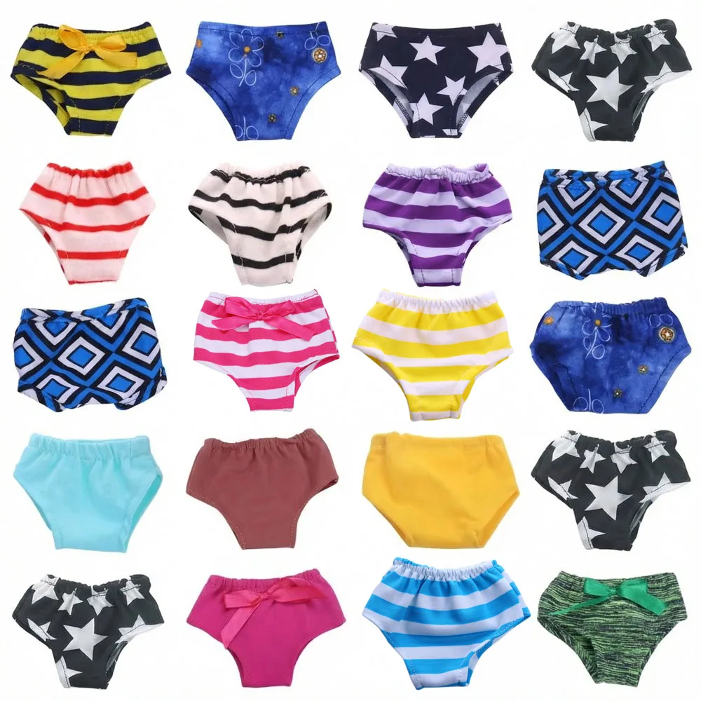 Baby Underwear Cute Bow Daily Leggings Multi-Pattern Underwear For 43CM Baby Doll&18Inch American Doll Clothes,Girl DIY Toy