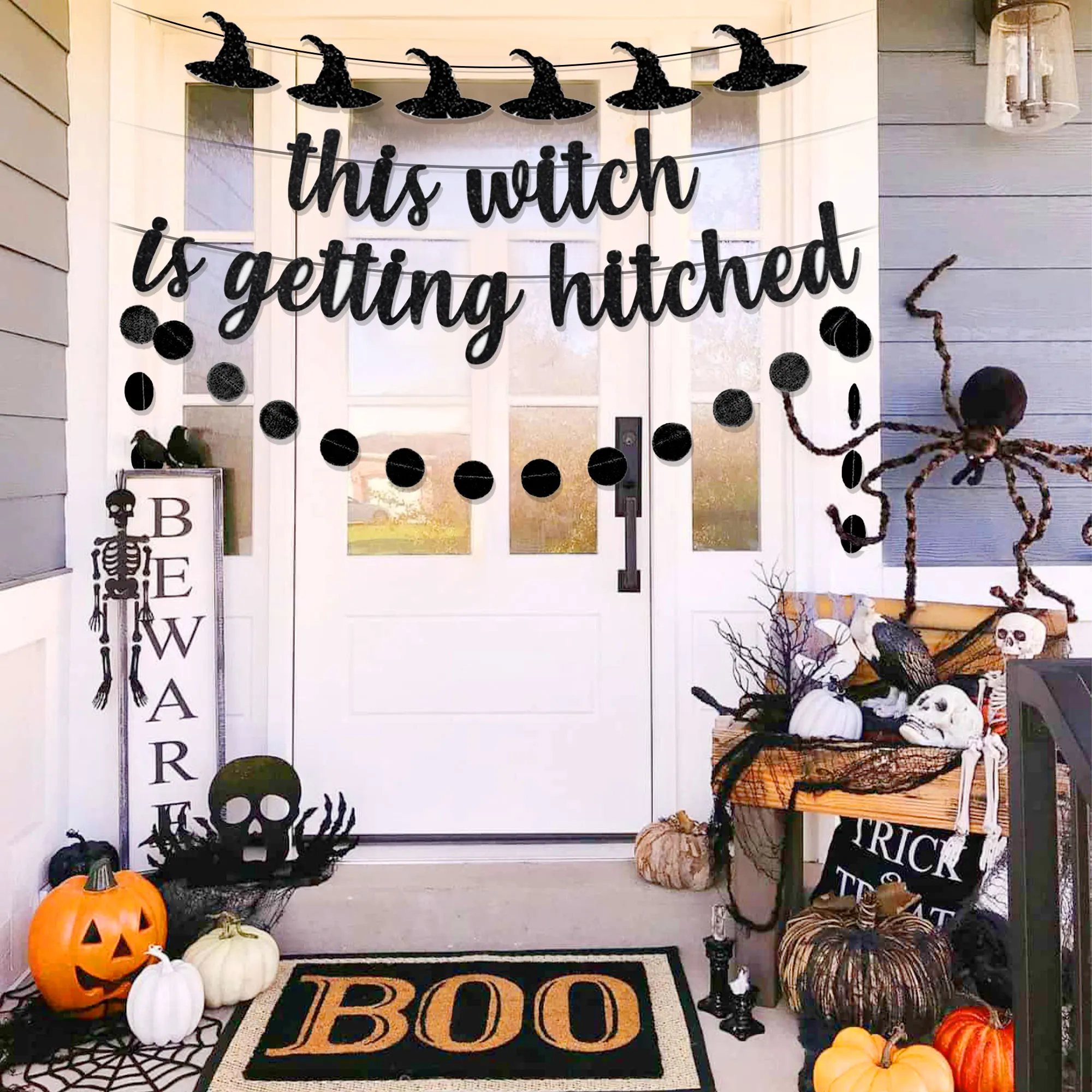 LaVenty This Wizard is Getting Hitched Bachelorette Decorations Halloween Bachelorette Hen Decorations