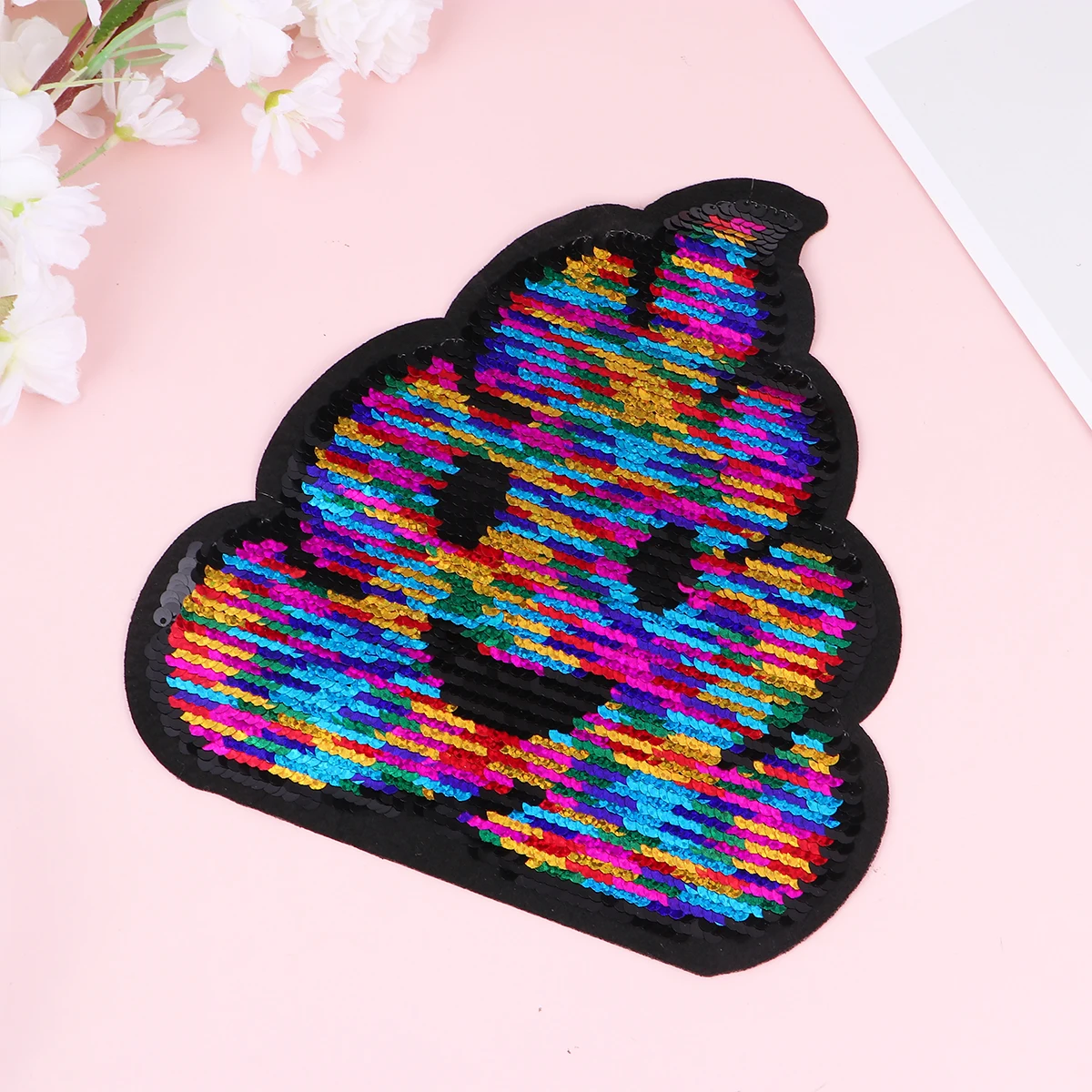 

3 Pcs Poop-shaped Decorative Stickers Attention-grabbing Fashion Clothing Patch Garment Accessories Sequins
