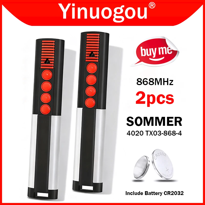 SOMMER 868 MHz 4020 TX03-868-4 4026 TX03-868-2 4031 TX08-868-4 4025 4035 TX02-868-2 4021 4011 Garage Door Remote Control 868MHz
