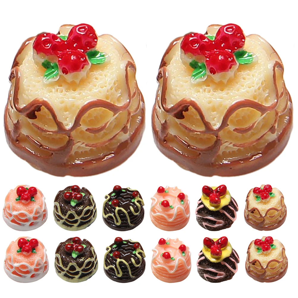 

Realistic Artificial Cake Simulation Accessories Fake Small DIY Resin Decoration