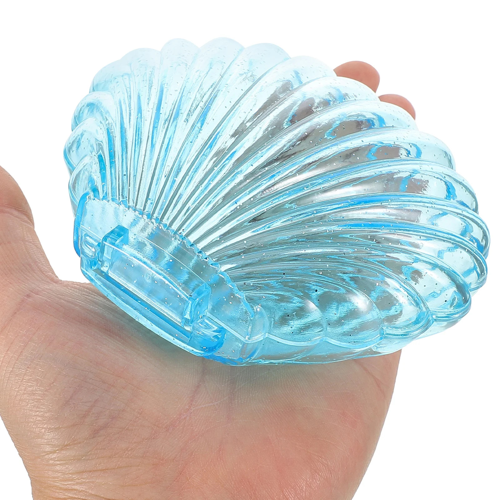 

4pcs Candy Gift Box Transparent Plastic Seashell Storage 11x9x5.5cm Jewelry Tray Sweets Chocolate Party Boxes Mermaid Favors