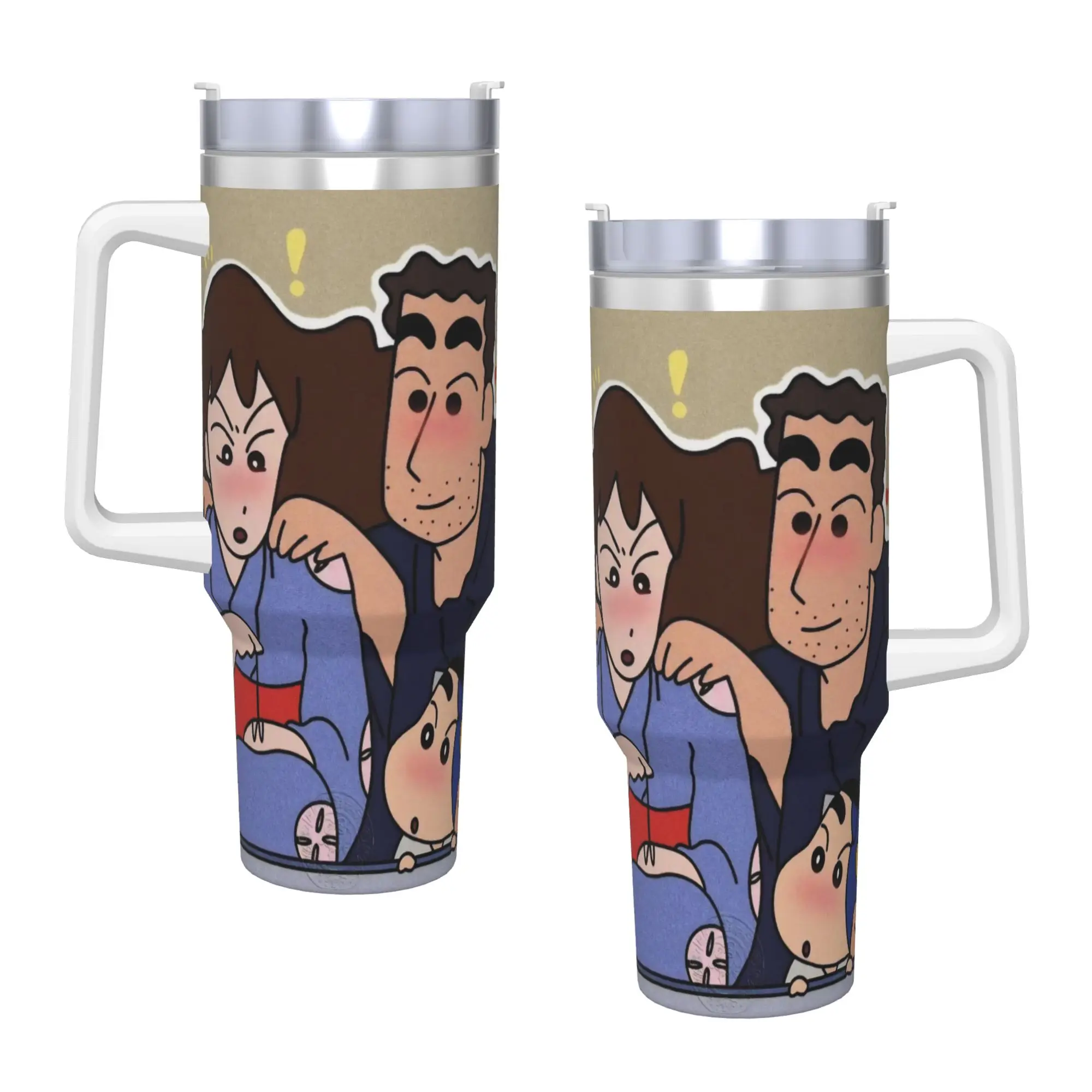 

Crayons Shin-chans Tumbler Cold Drink Water Bottle Insulated Stainless Steel Thermal Cups Custom Beach Car Mugs