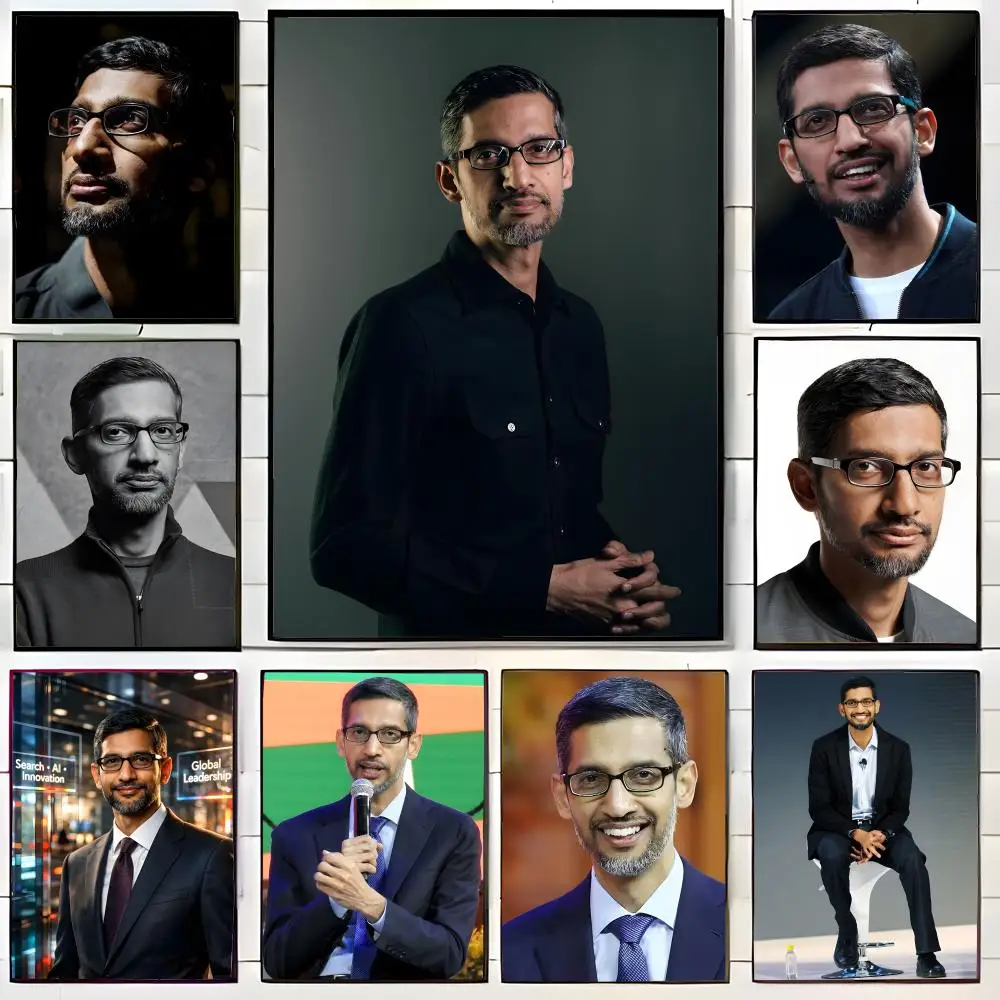 Póster de Sundar Pichai, impresión artística para pared, mural decorativo, decoración del hogar, regalo, sin marco