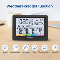 GGMM Multifunction Weather Station Manual Opera Clock Thermometer Hygrometer Touch Screen Wireless Sensor Sunrise Sunset Q5
