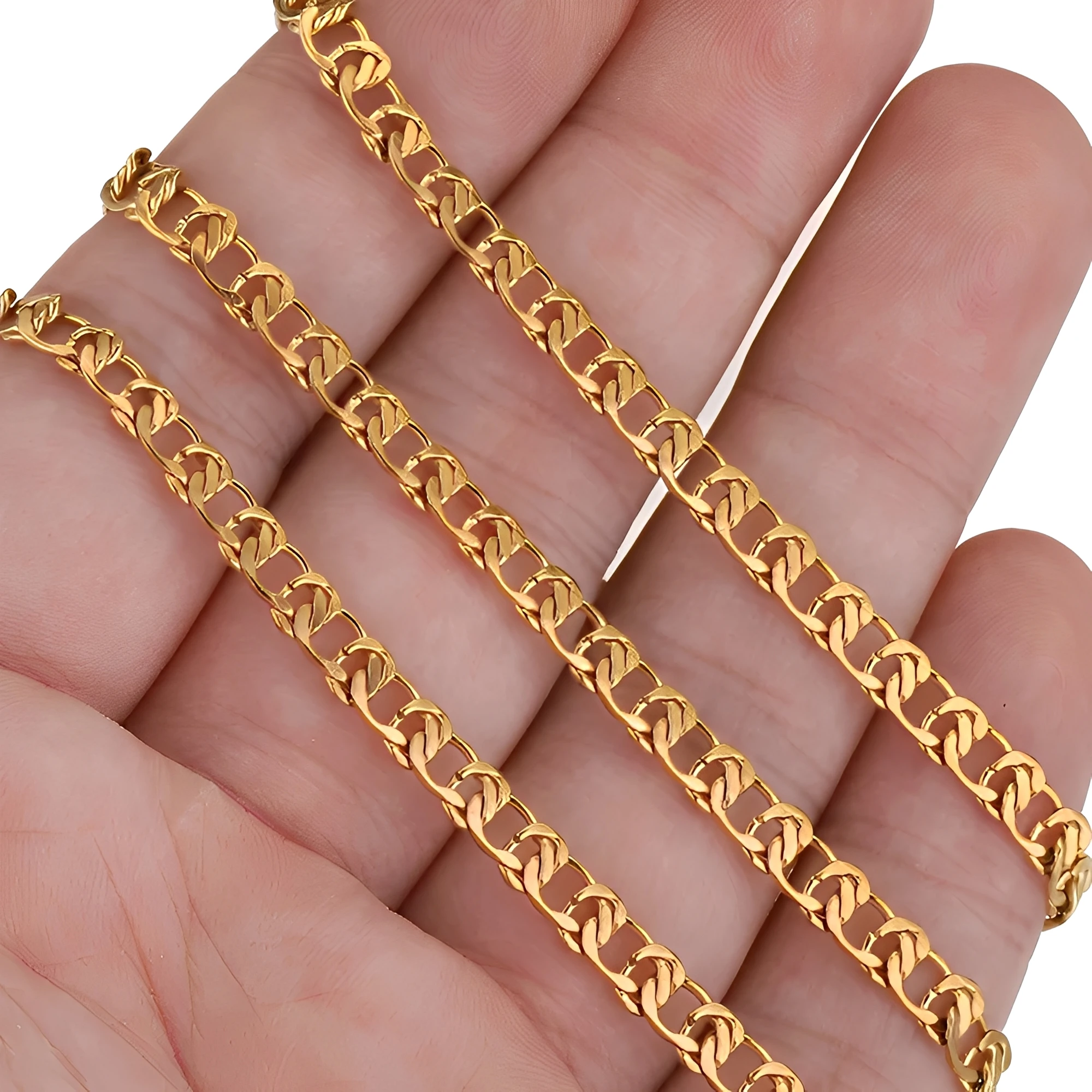 1 Meter Stainless Steel Large Heavy Chunky Hip Hop Punk Link Gold Color Chains DIY Jewelry Materials Handmade Necklace Bracelet image 5