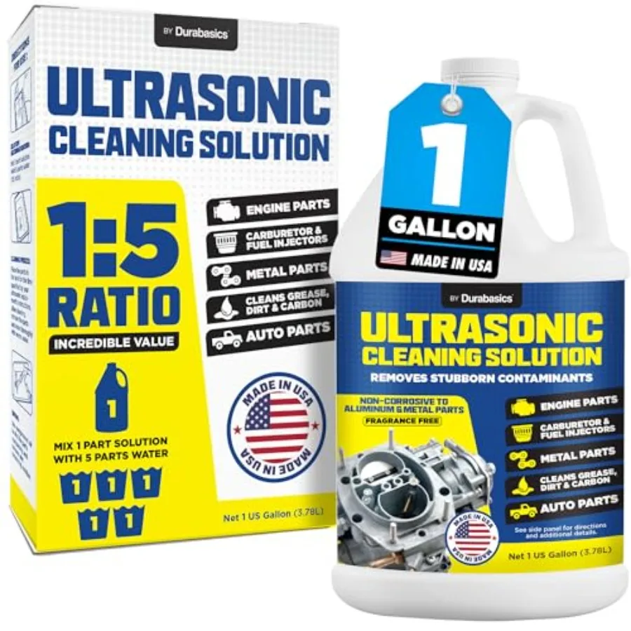 

[1 Gallon] Ultrasonic Cleaner Solution Heavy-Duty Parts Cleaner Carburetor Cleaning Solution Perfect for Engine Automotive Part