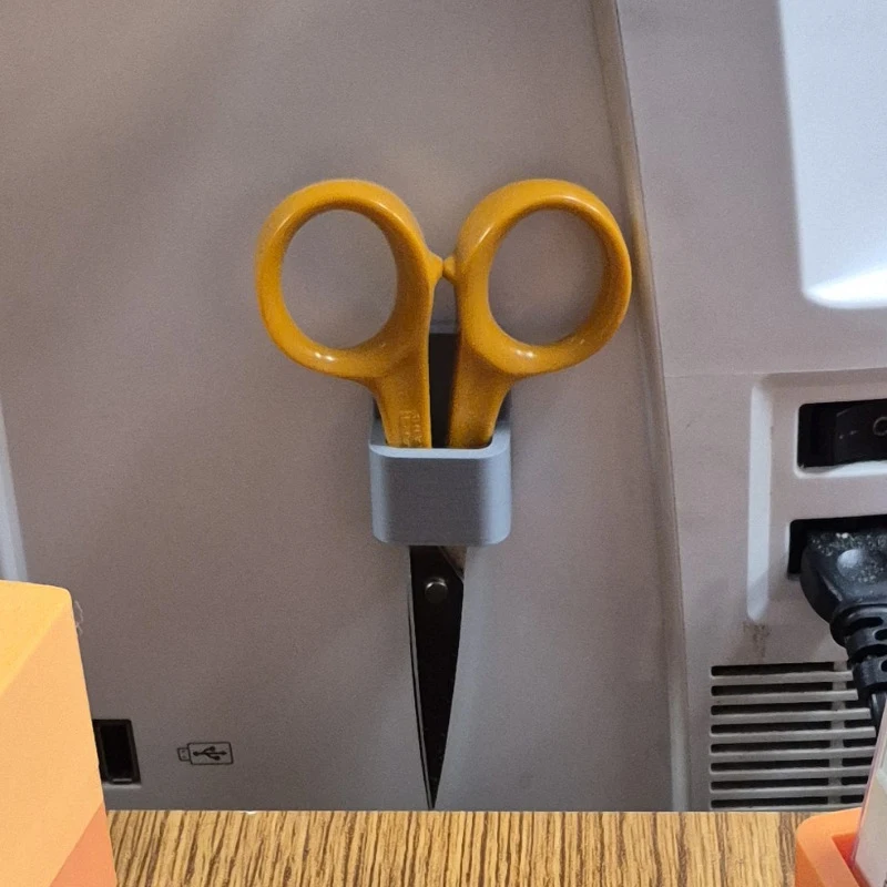 3D Printed PLA Sewing Scissors Holder | Multi-Function Organizer For Scissors, Tweezers & Seam Ripper | No Drill Adhesive Mount