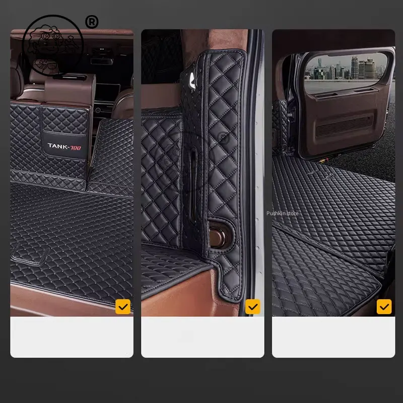 For GWM TANK 700 HI4T 2025 2026 Full Set Sheet Trunk Mat Leather Durable Cargo Liner Boot Carpets Interior Cover Accessories