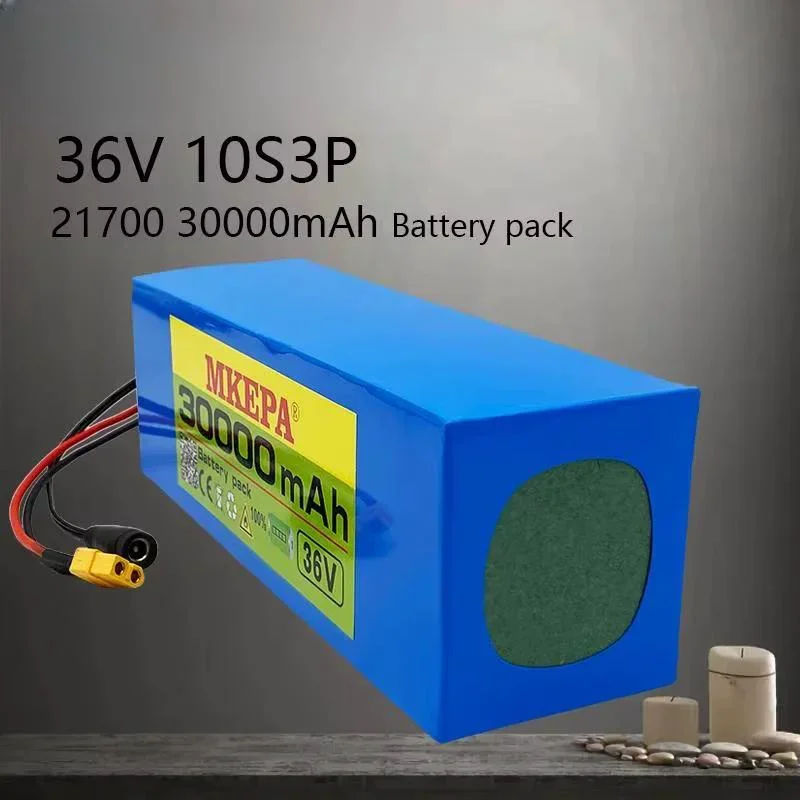 NEW 36V 30AH 21700 5CLithium Battery pack 10S3P 30000mAh 500W high power electric bicycle battery 36V eBike Battery