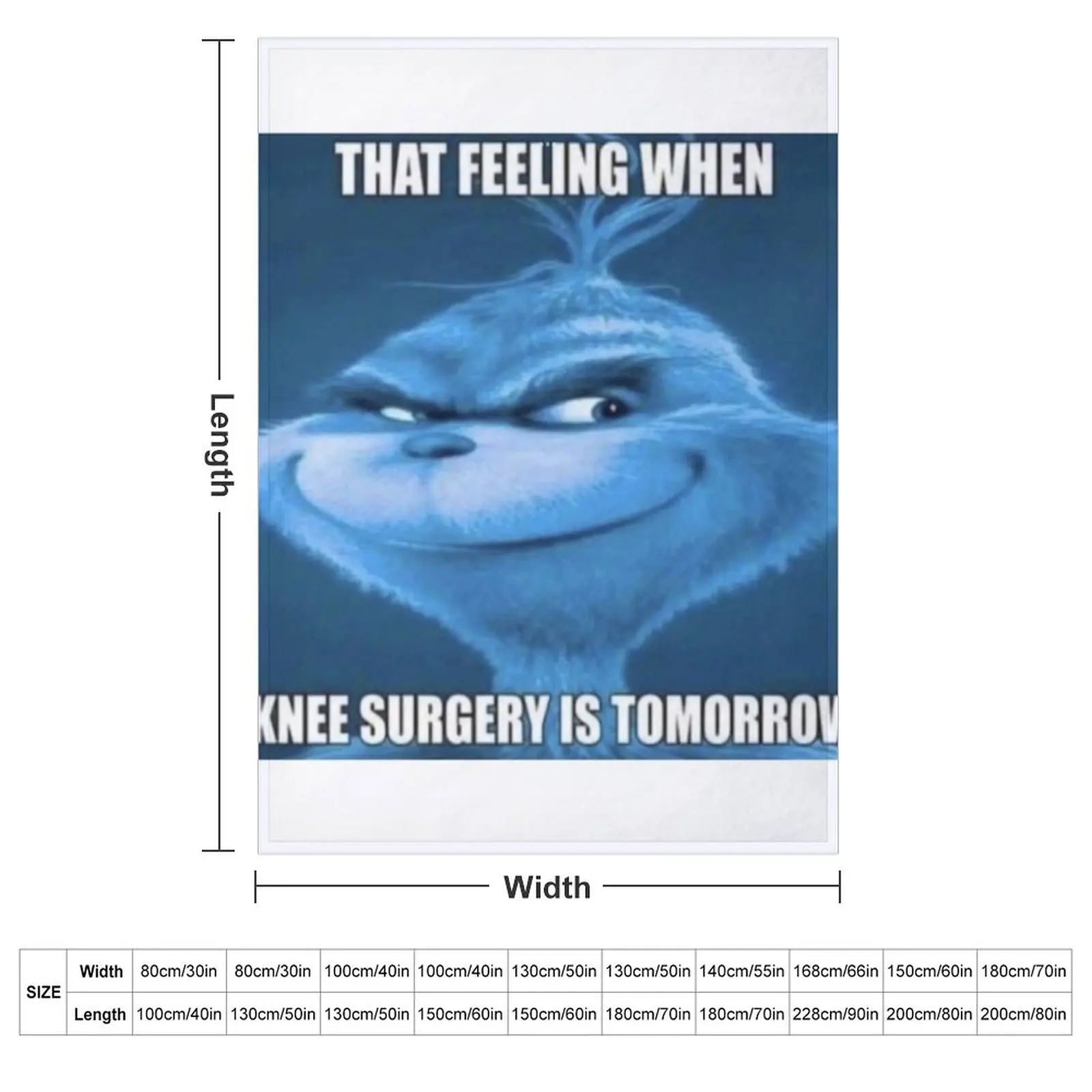 Knee Surgery Tomorrow Throw Blanket couch cozy soft plush fuzzy picnic outdoor blanket