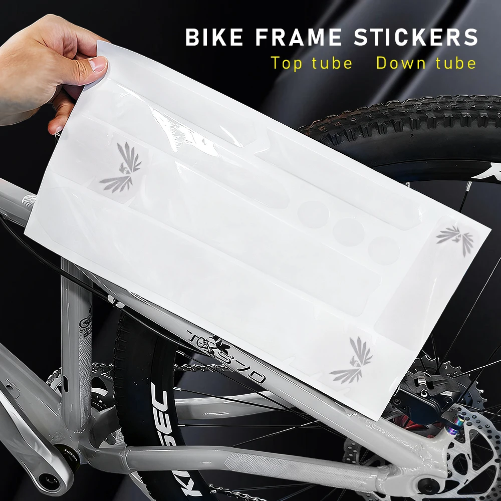 KRSEC Fahrradrahmen Kurze Transparente Schutzaufkleber MTB Fahrrad PVC-Schutzfolie Fahrradrahmen Unterrohr-Schutzaufkleber – Detail 1
