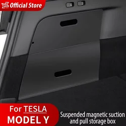 YZ Per Tesla Posteriore 2023 Modello Y Tronco Organizer Scatola di Immagazzinaggio Laterale, Bidoni della Spazzatura Inodore Impermeabili Accessori Auto