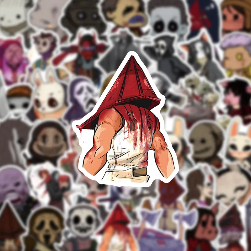 50 szt. Naklejki z motywem horroru, fajne naklejki z rysunkami, kreatywne graffiti na iPada, bagaż, gitarę - zestaw wodoodpornych naklejek