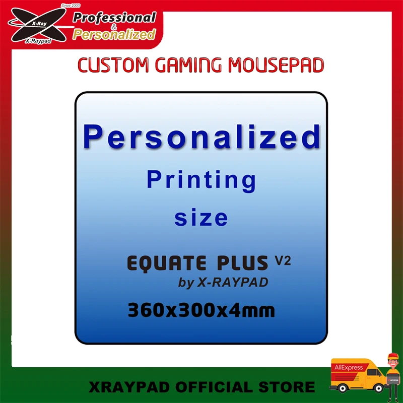 

360x300x4mm Custom Xraypad Equate Plus V2 Gaming Mouse Pads by X-raypad Free Stitch Desk Mat