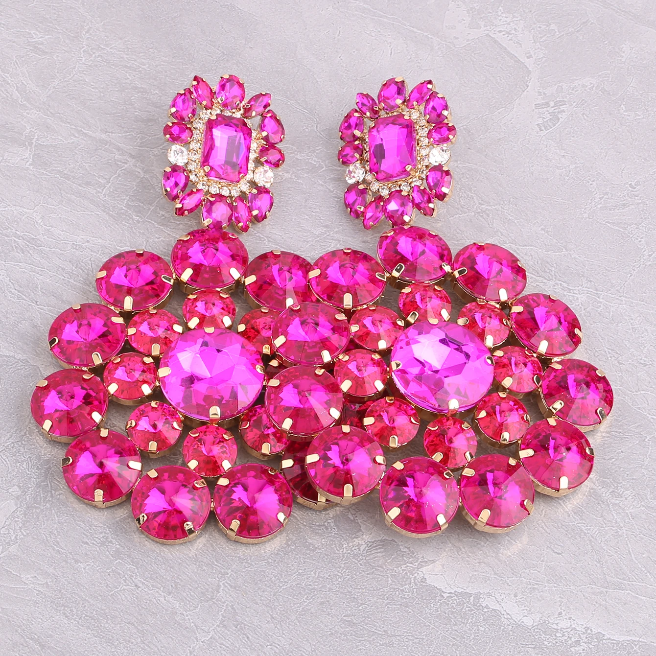 Big rhinestone Drop Dangle Earrings Big Pendant Women\'s Earrings Celebrity Hot Selling Earrings Same Style Fashion Jewelry Gift