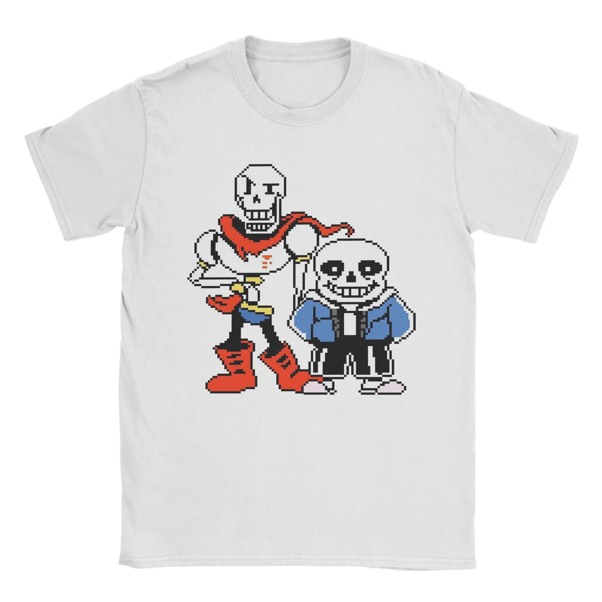 Sans Papyrus  Skull Brother T-Shirt Undertales Awesome 100% Cotton Tees O Neck Short Sleeve T Shirt 4XL 5XL 6XL Clothing