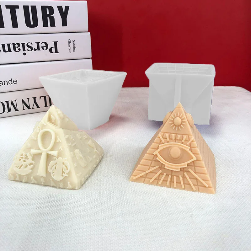 Diy Candle Pyramid Silicone Mold Epoxy Decoration Handmade Finish Creative Aromatherapy Gypsum Handmade Soap Abrasive Tool