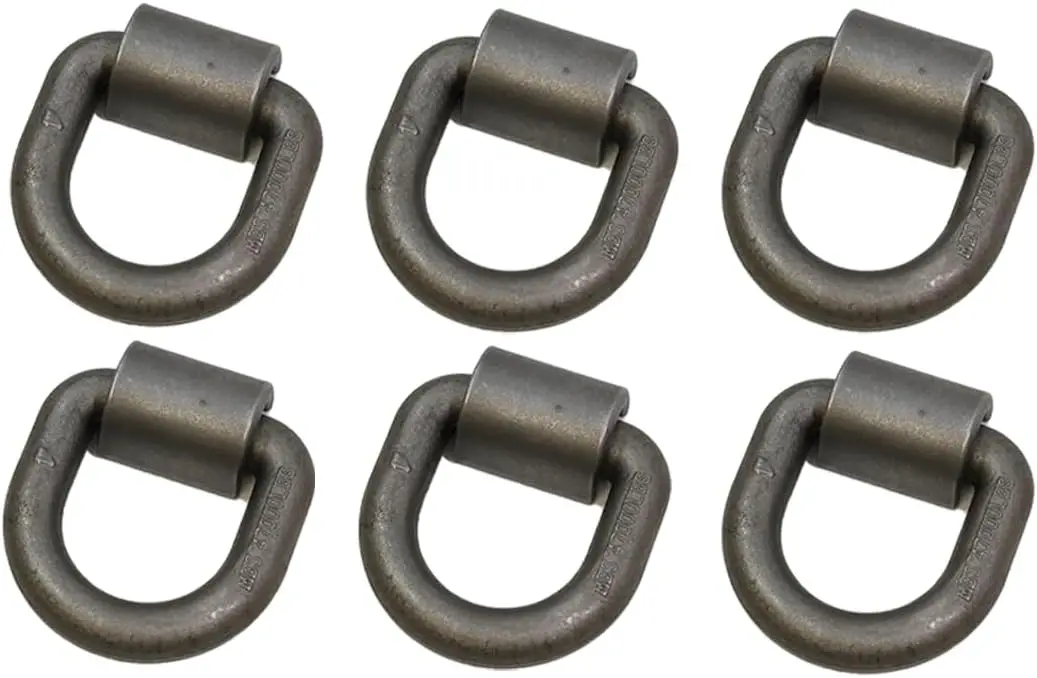 

Кованые сварные D-образные кольца для тяжелых условий эксплуатации, 1 дюйм, 5 x 5 дюймов, 47 000 фунтов, необработанная поверхность, для крепления грузов на платформах (6 штук в упаковке)