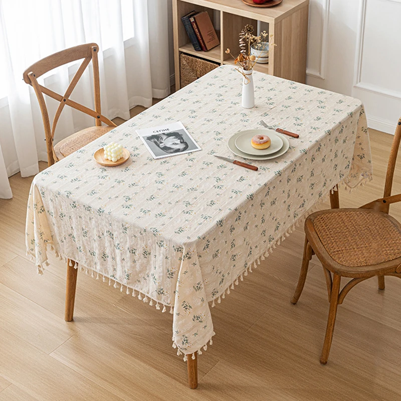 Nappe de bureau à motif AndrPattern, broderie domestique, fête, rectangulaire, fluide, conception florale, table à manger, gril simple, petit, détruire