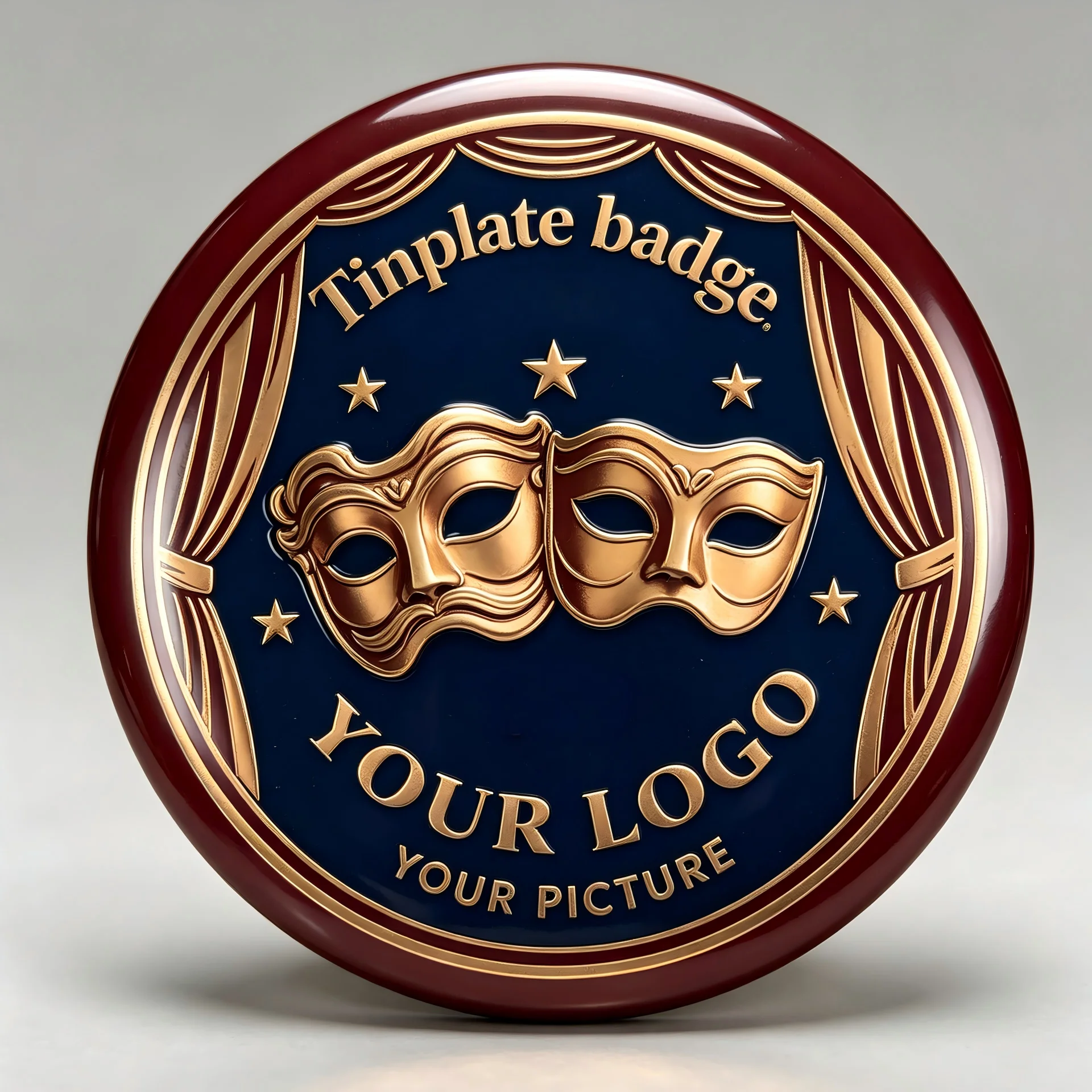 Custom round Magnetic Badges No Minimum Order Tinplate Material Personalized Chest Badges with Images Logos Or Designs
