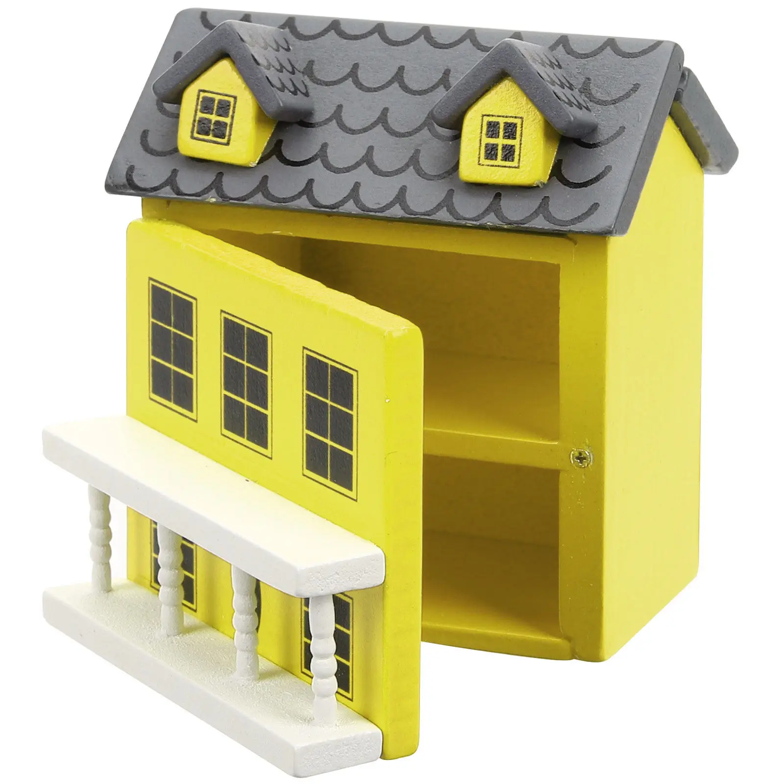 

Miniature Wooden Tiny House Mini Villa Ornament Home Desktop Decor Mini Garden Landscaping Prop Waterproof Outdoor Ornament