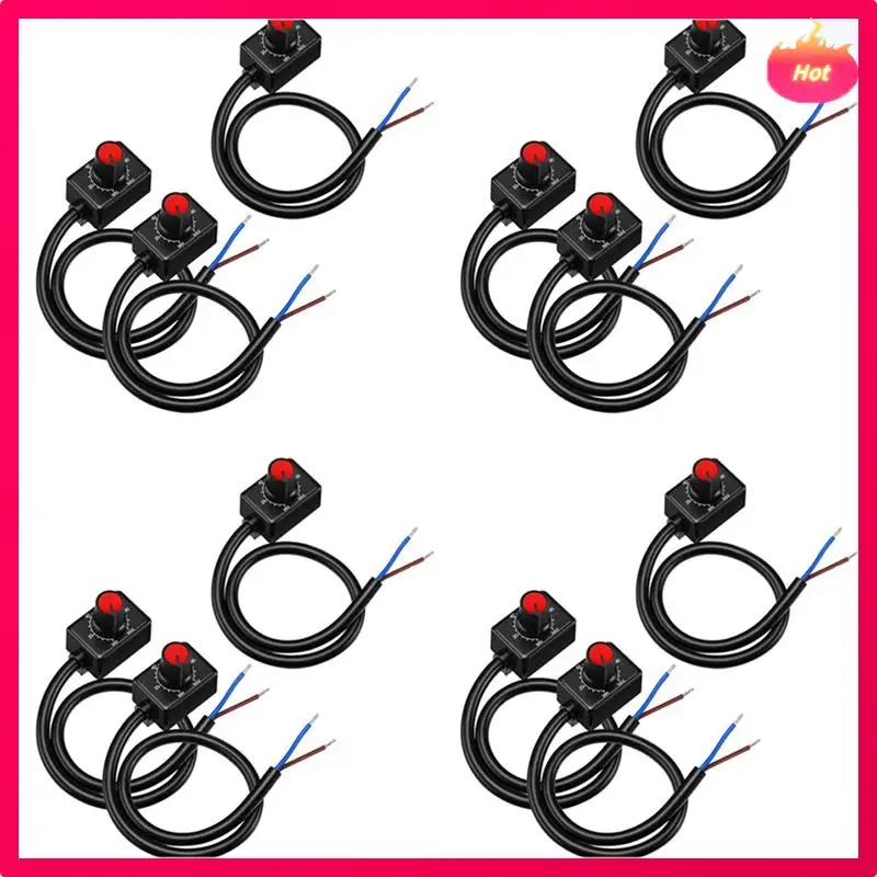 

DC 0/1-10V Knob LED Dimmer,Low Voltage Passive Dimmer PWM Dimming For 0-10V Or 1-10V Dimmable Electronic LED Driver 12Pc
