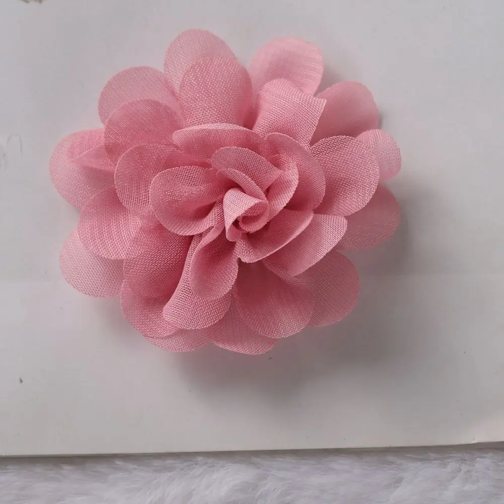 5 cm satijnen mini DIY bloemen voor kinderen, boetiek, chiffon bloemen, kerst- en bruiloftshaarclips voor meisjes (of zonder clips), accessoire, 30 stuks/lot_voghion.com