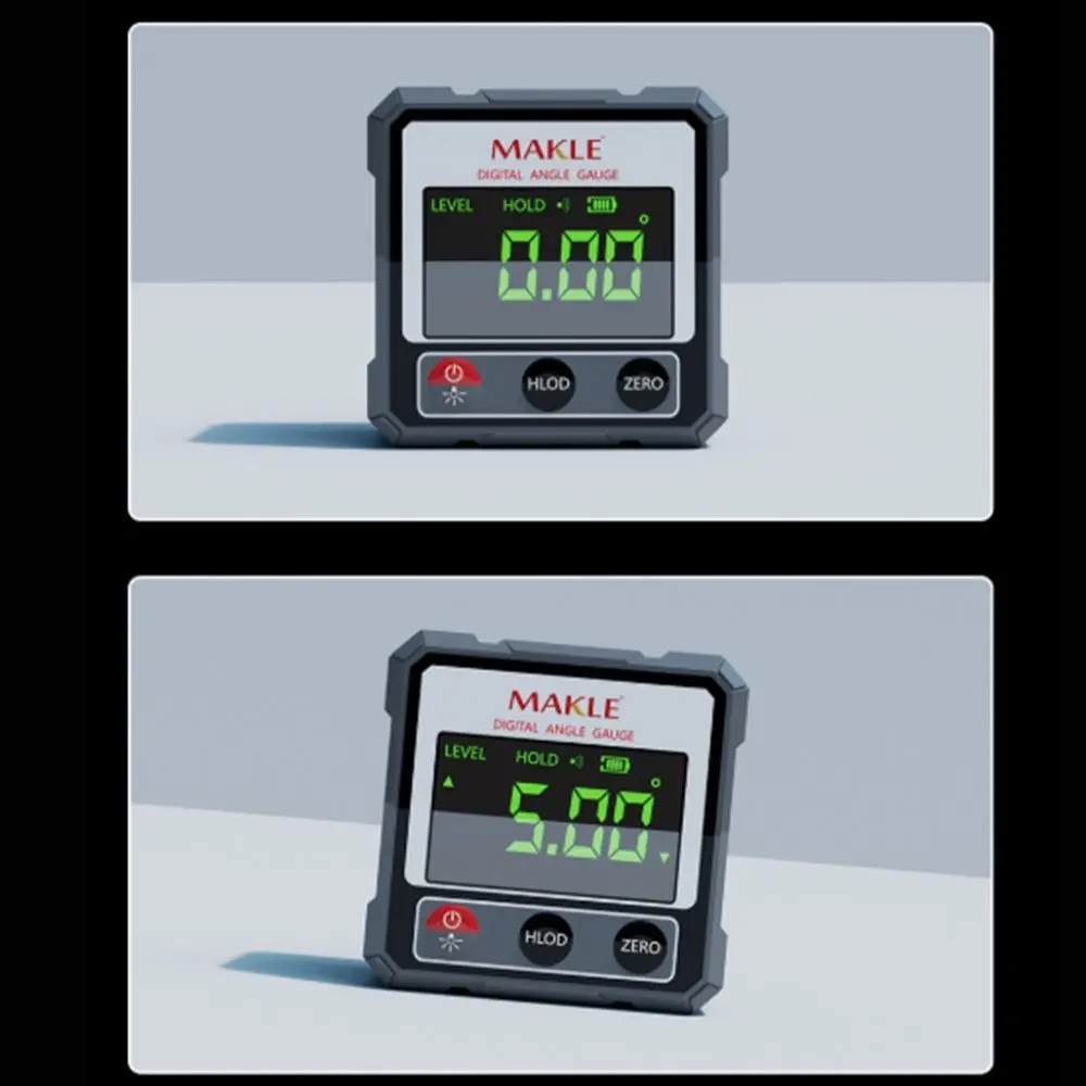 2-side Laser Digital Protractor Four Sided Magnetic Base Goniometer Inclinometer Automatic Calibration Accuracy Waterproof