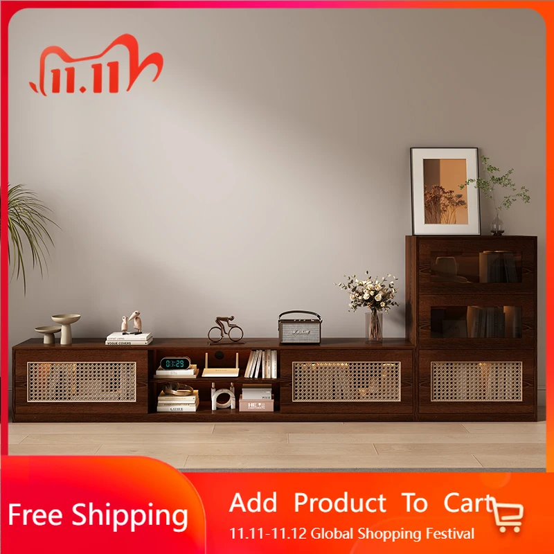 

Movies Drawers Tv Stands Wood Aesthetic Minimalist Designer Retro Tv Table Universal Storage Muebles Para Tv Italian Furniture