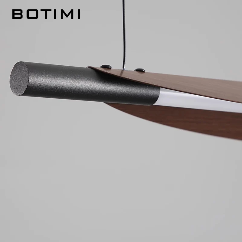 BOTIMI Lampade a sospensione in metallo a LED marrone per sala da pranzo Apparecchio da cucina moderno Lampada a sospensione per ristorante nordico Illuminazione per interni ad isola