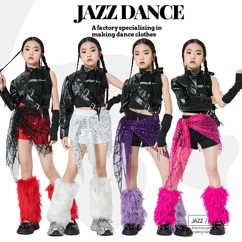 

2025 Multiple Colors Jazz Modern Dance Performance Costumes For Girls Group Kpop Outfits Hip Hop Dance Stage Clothing DQS19972