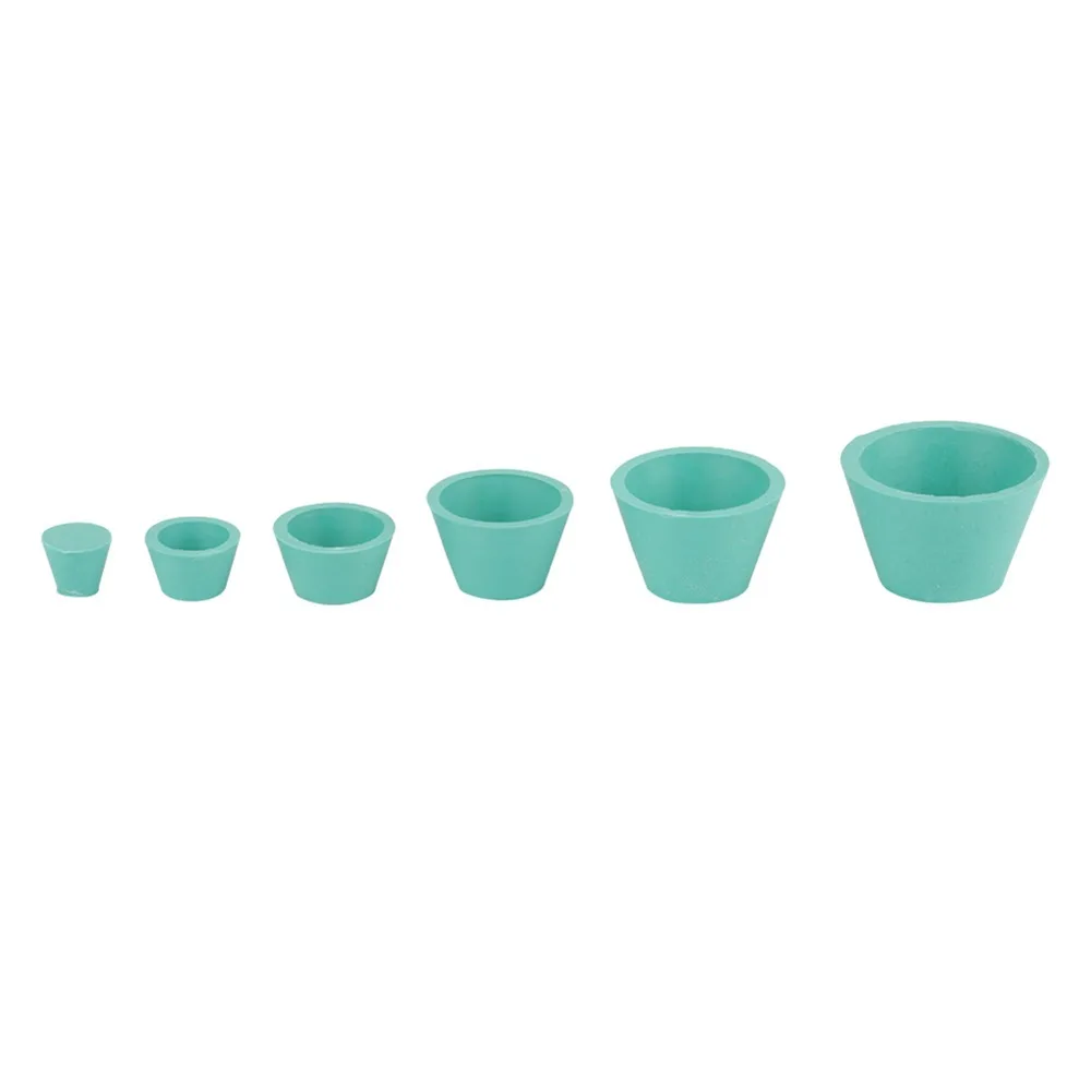 9 pcs Green Rubber Buchner Funnel Adapter Set Tapered Design Smooth Surface Filter Adapter Cones Flask Adapter Set