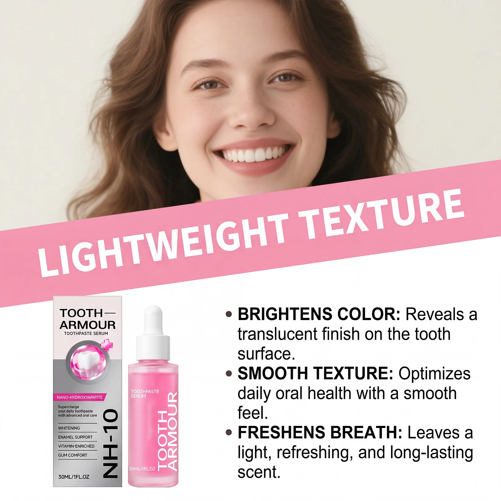 Niacinamide Teeth Brightening Essence - Ultra-Lightweight, Silky Formula for a Dazzling, Confident Smile & Crisp, Lasting Fresh