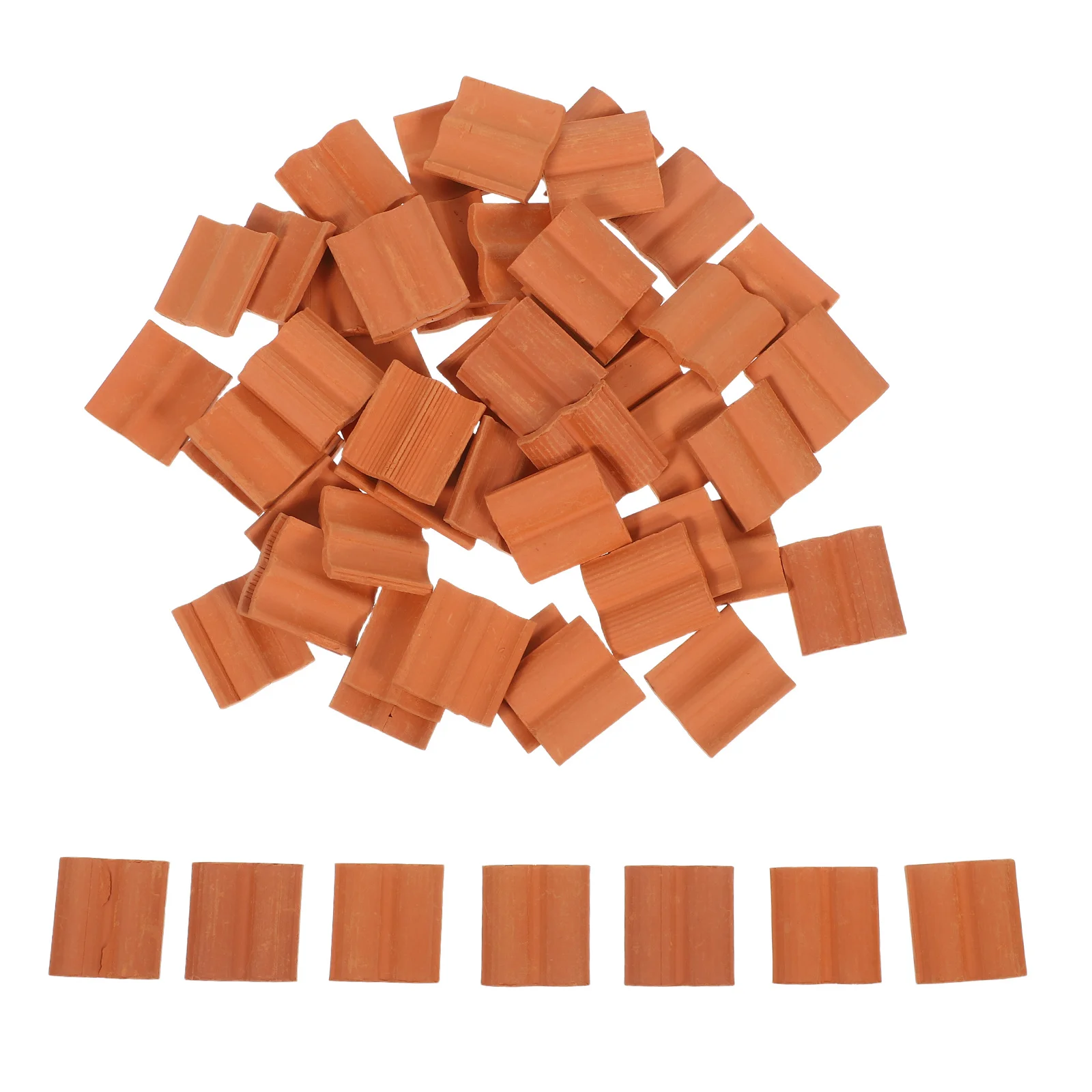 

60Pcs Miniature Roof Tiles Realistic Simulation for DIY Dollhouse and Micro Landscape Diorama Decor Architectural Building