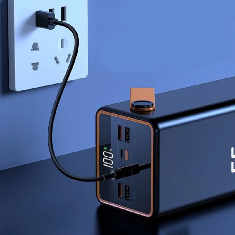 PD66W Superschnelllade-Campingleuchte für den Außenbereich, mobiles Netzteil mit starker LED-Beleuchtung für Nachtabenteuer