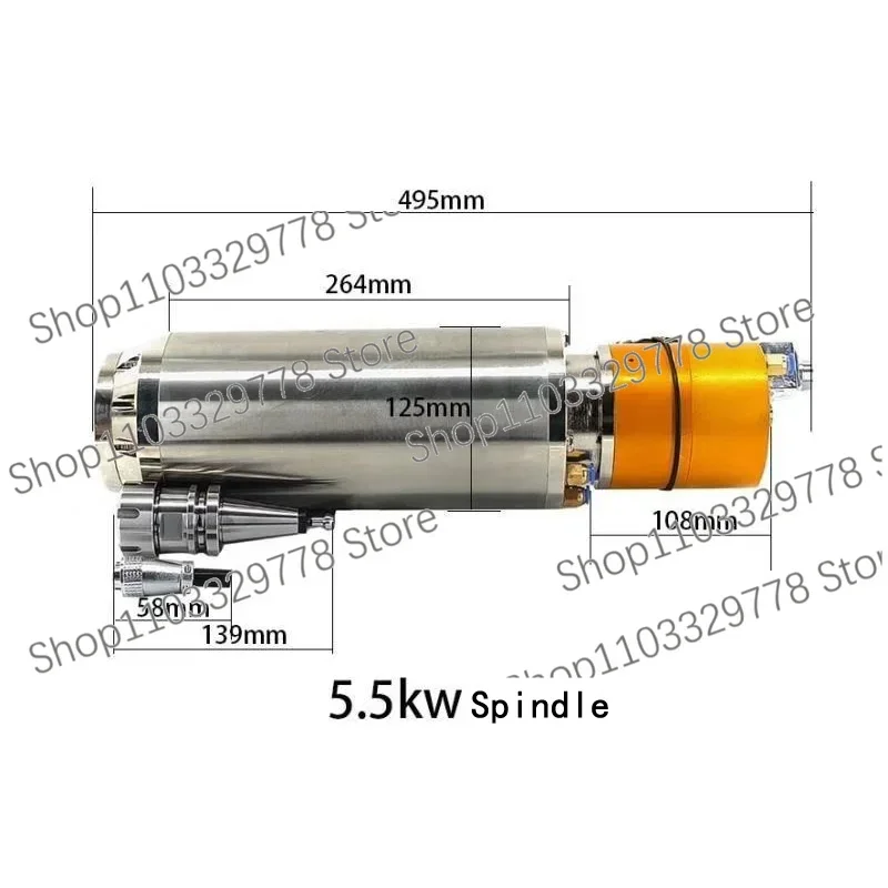 3KW automatic tool change spindle, engraving machine, BT30 metal engraving and milling, high speed, pneumatic water cooling