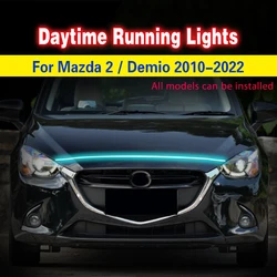 1Pcs 12V LED Daytime Running Lights For Mazda 2 / Demio 2010-2022 fog lamp DRL Waterproof Car Decorative Atmosphere Lamps DRL