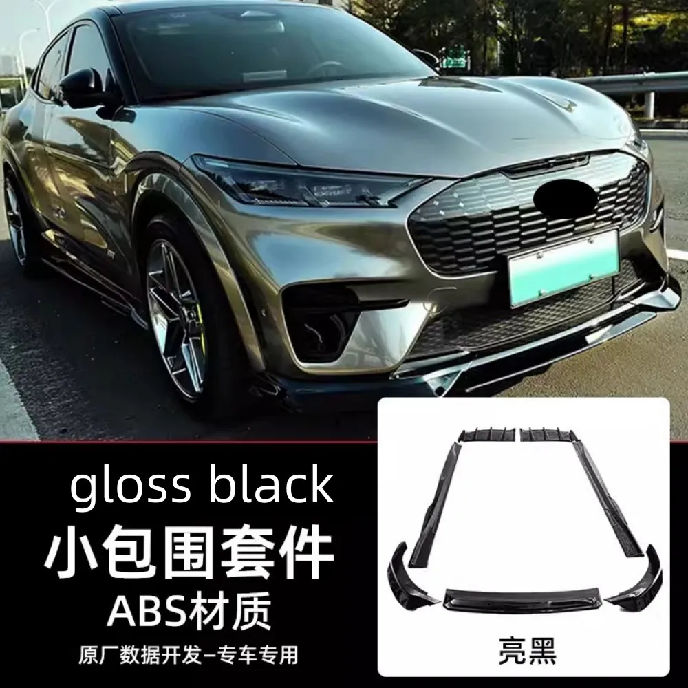 Body Kit Front Rear Lip Shovel Side Skirt Rear shutter window blind Assembly For Mustang Mach-E 2021-2024 Modified Accessories