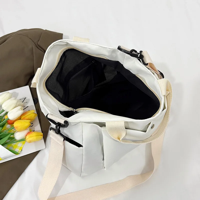 Custom Logo Tote Bag 2-in-1 Handbag & Crossbody Bags Large Capacity Nylon Shoulder Bags Casual Work & Travel Bag for Women Men view 6