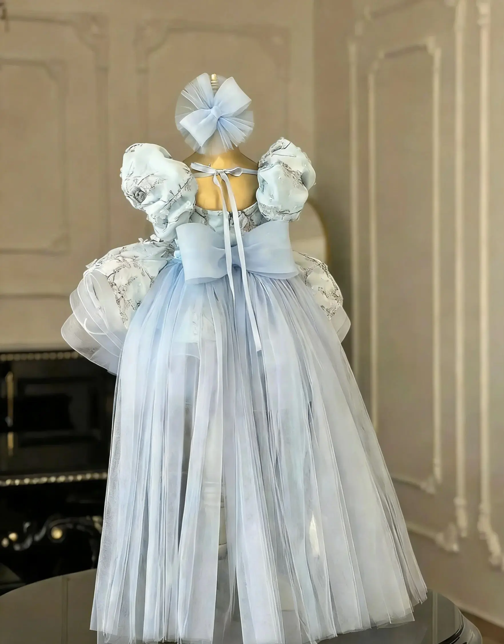  Flower Girl Dresses for Wedding Short Sleeve Lace Appliques High-Low Length Kids Birthday First Communion Gowns Custom