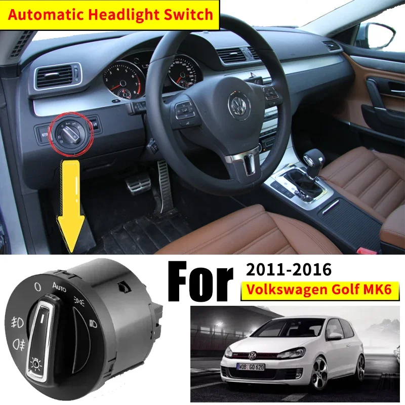 

For Volkswagen Golf MK6 Cabriolet 2011~2016 2011 2012 2013 2015 Headlight Automatic Switch Car Accessories Auto Light Upgrade