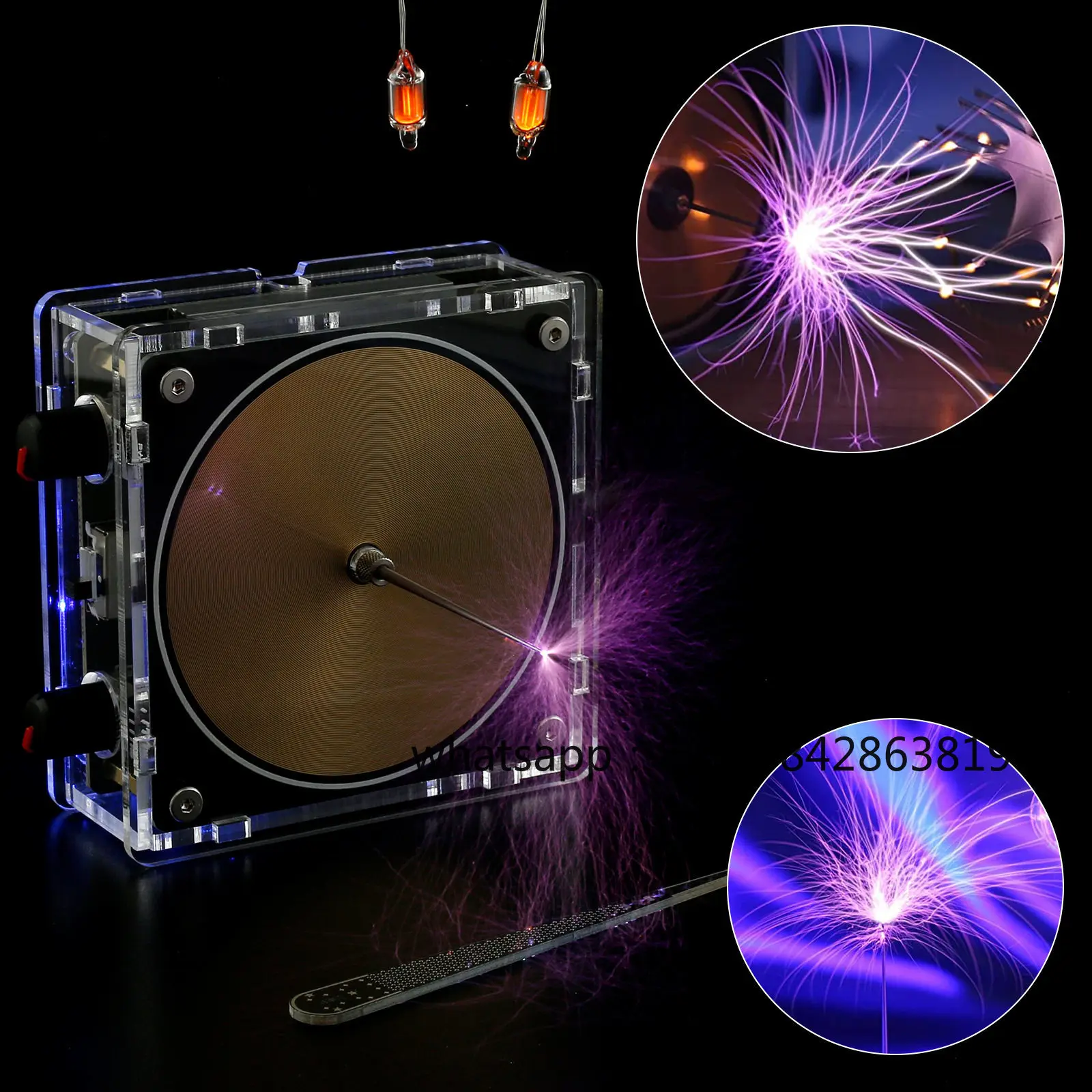Music Tesla Coil Artificial Lightning Touchable Audio Input Bluetooth Science Experiment Music Box