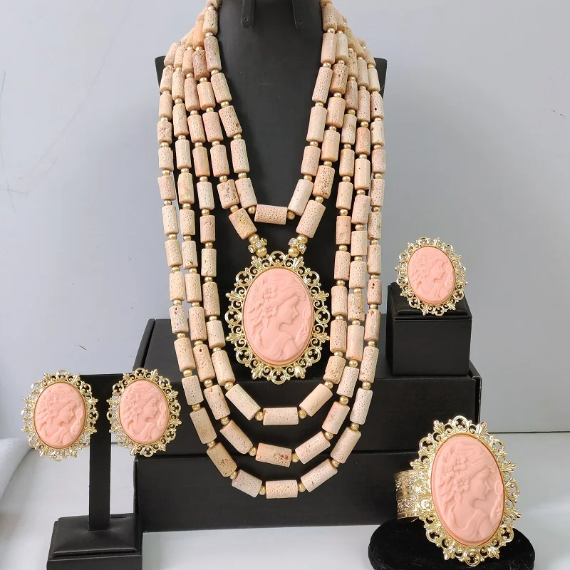 

African Coral Beads Jewelry Set for Nigerian Wedding 2026